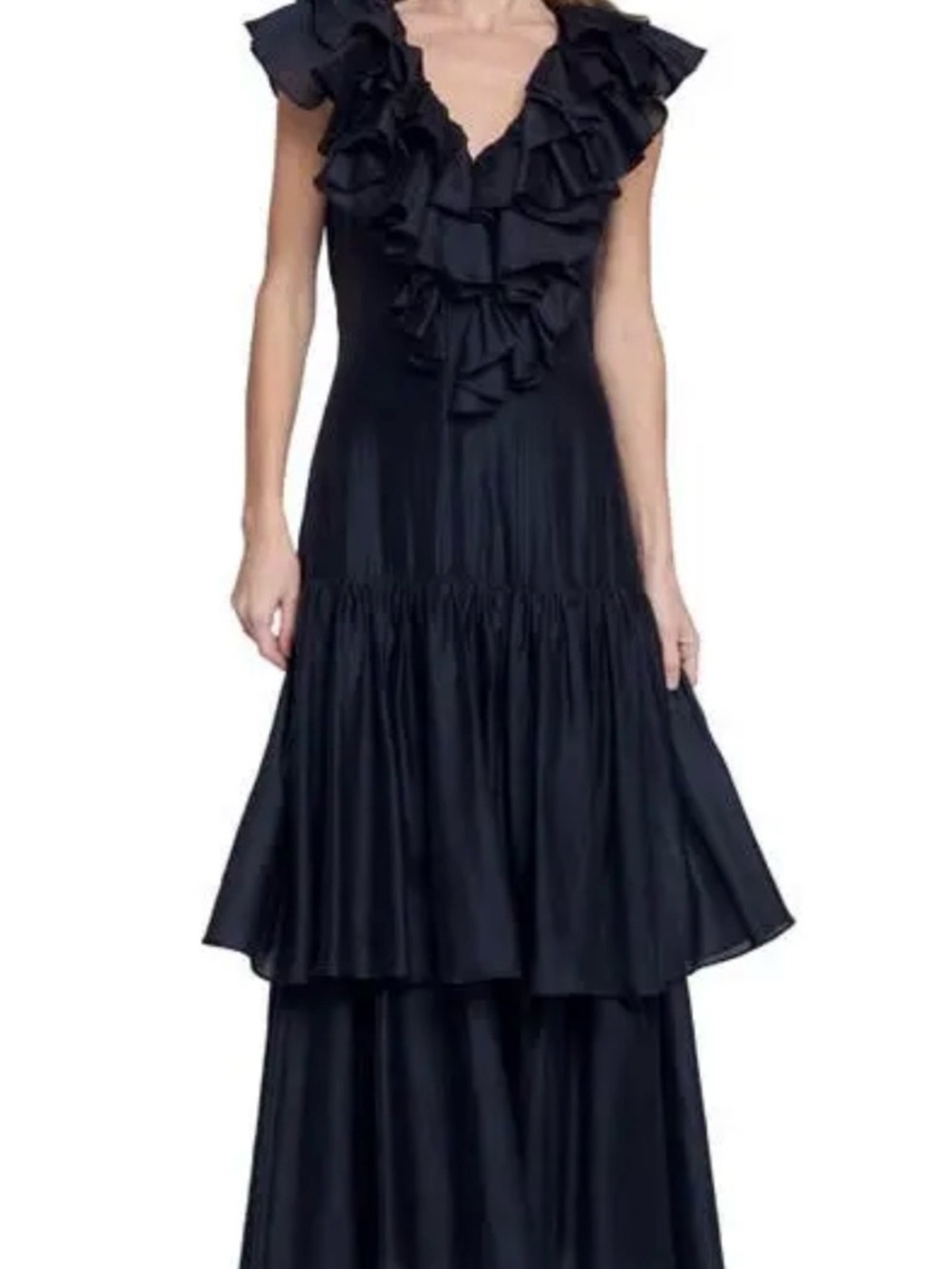 Stelanie Flutter Sleeve Tiered Cocktail Dress